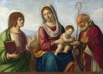 Madonna and Child between Saints John the Evangelist and Nicholas of Bari